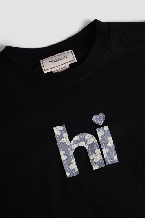 Hi Flower Pattern Tee