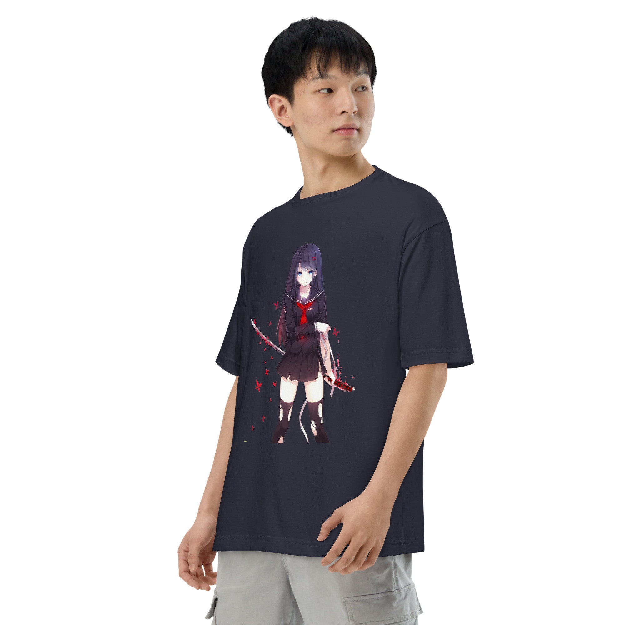 Kisara Tendo Unisex Oversized T-Shirt Black Bullet Anime Graphic Oversized Tees