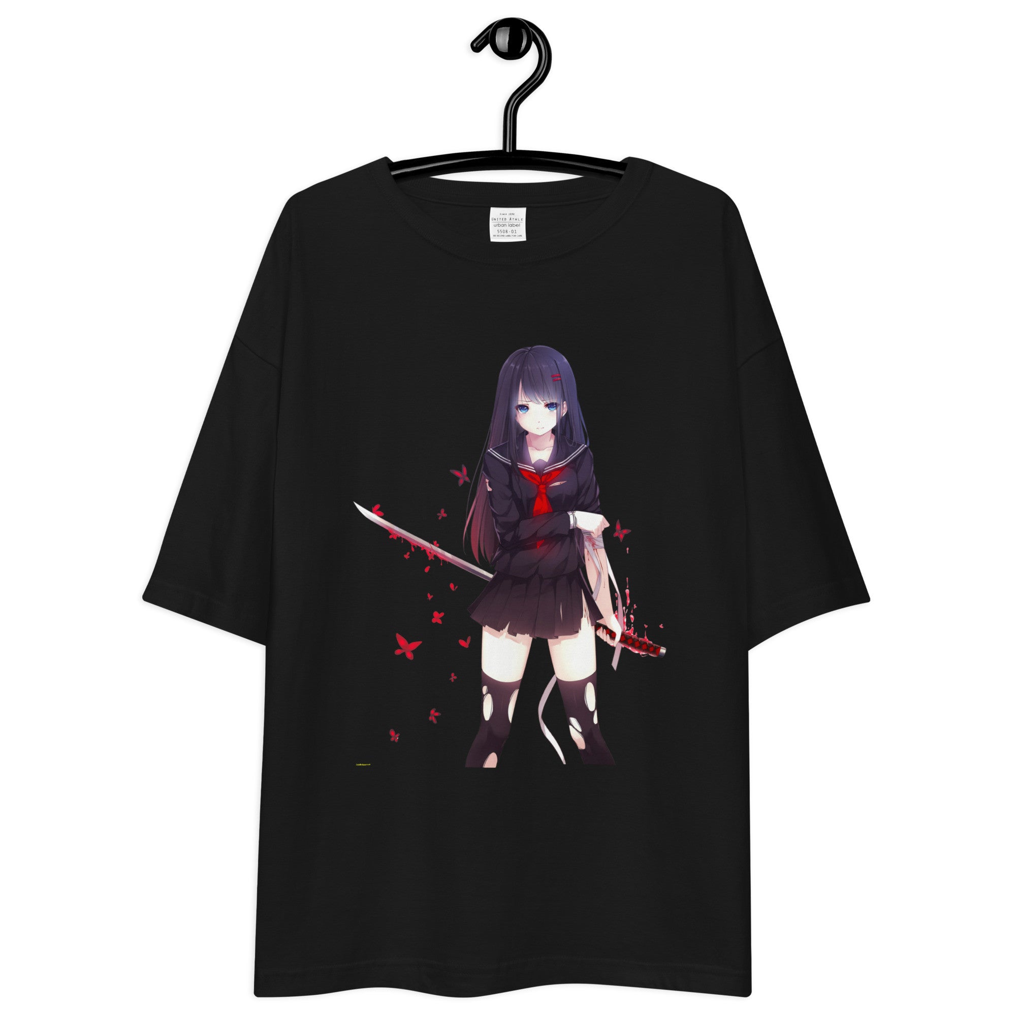 Kisara Tendo Unisex Oversized T-Shirt Black Bullet Anime Graphic Oversized Tees