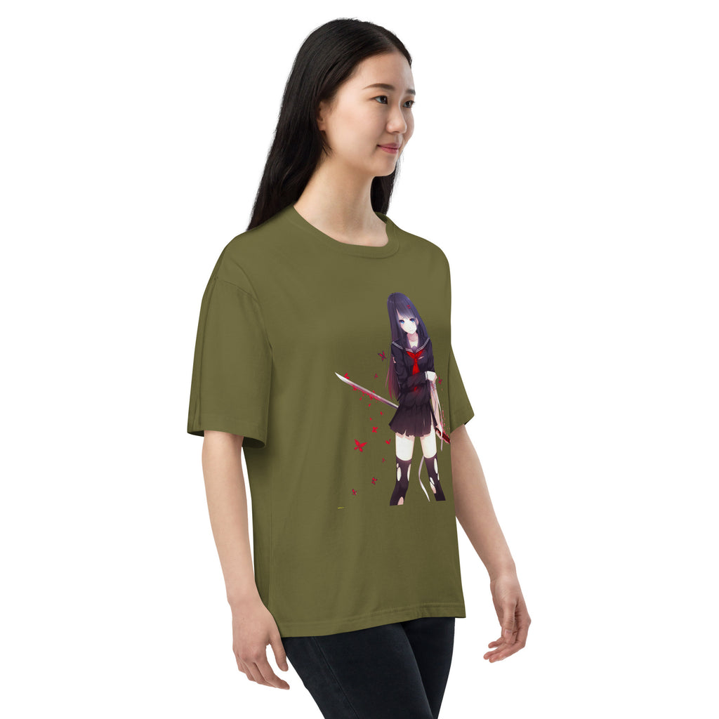 Kisara Tendo Unisex Oversized T-Shirt Black Bullet Anime Graphic Oversized Tees