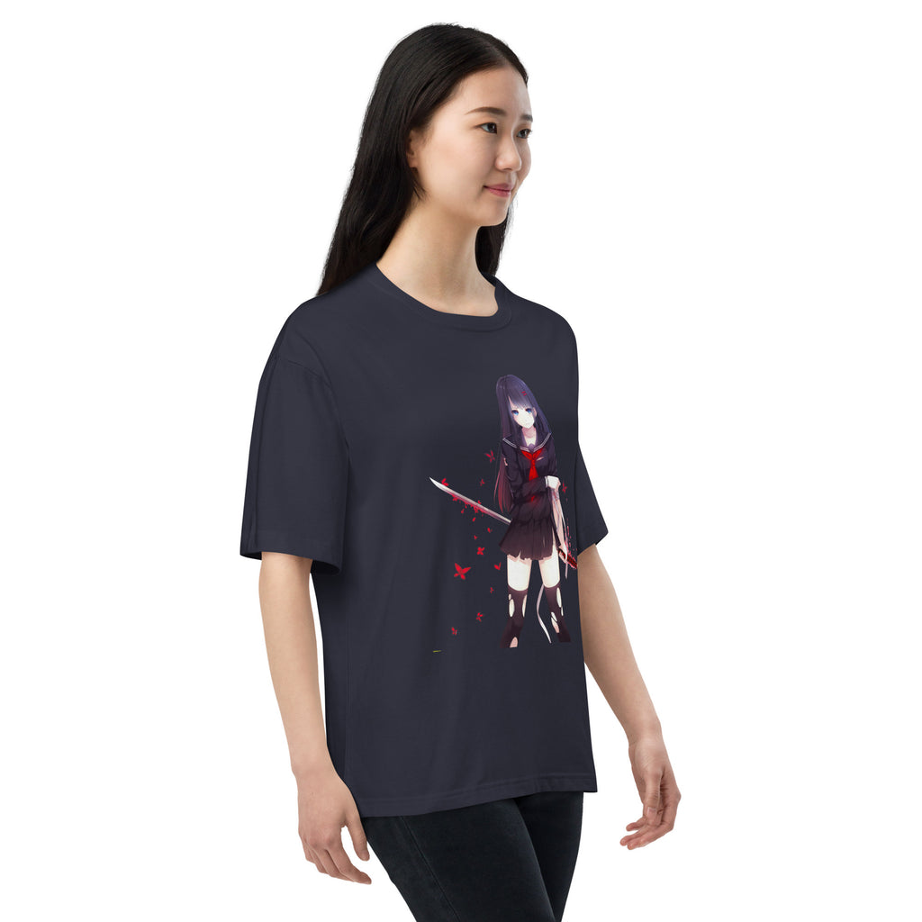 Kisara Tendo Unisex Oversized T-Shirt Black Bullet Anime Graphic Oversized Tees