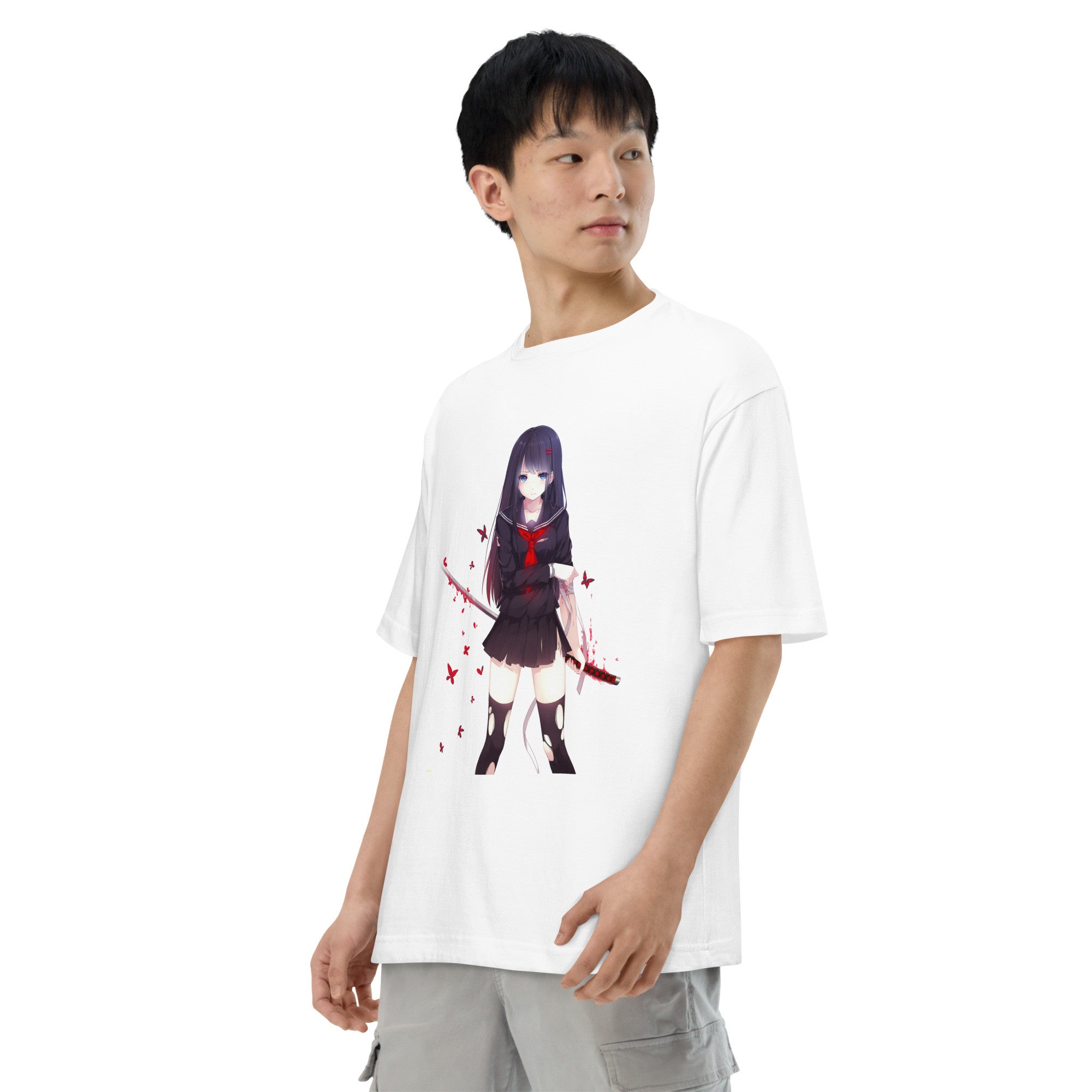 Kisara Tendo Unisex Oversized T-Shirt Black Bullet Anime Graphic Oversized Tees