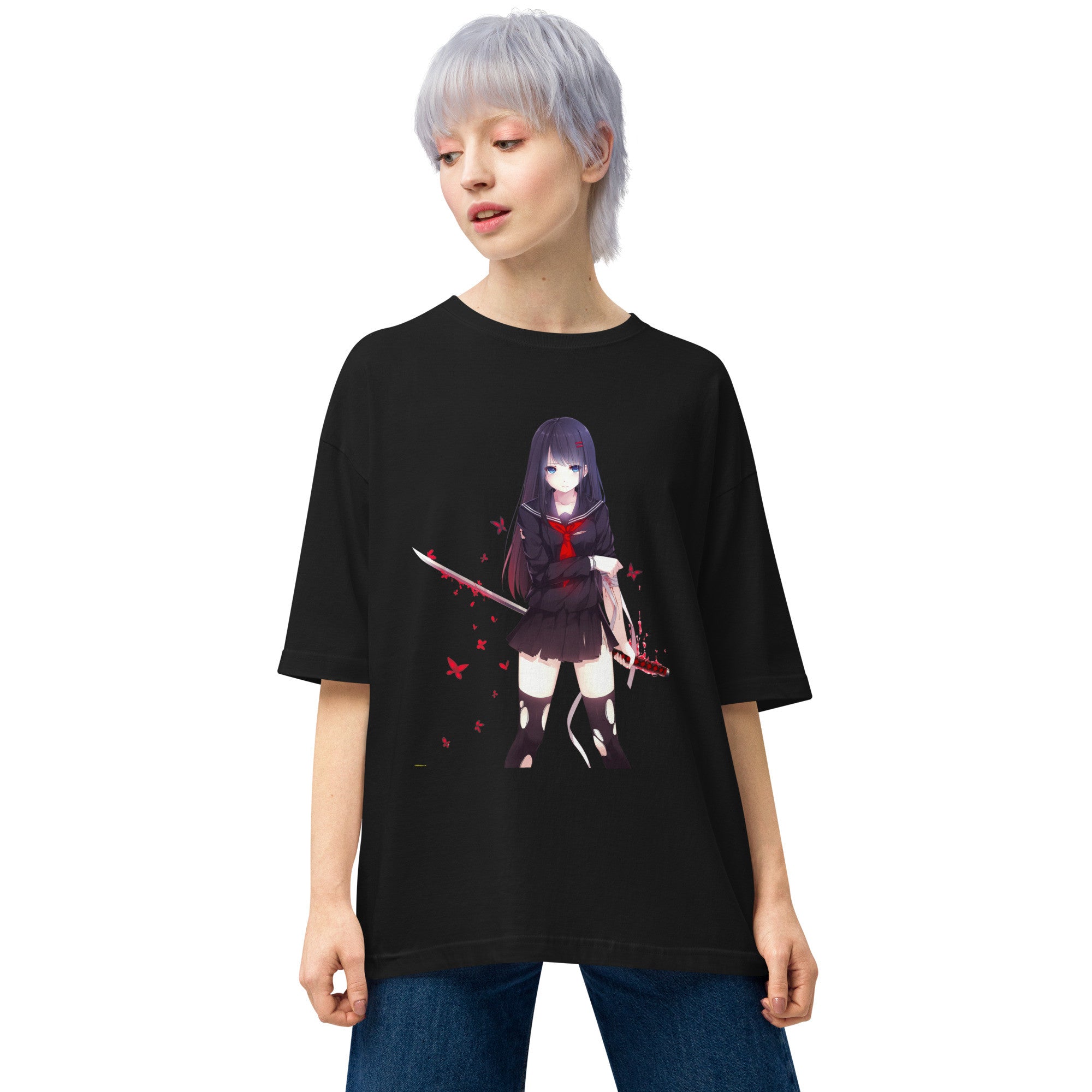Kisara Tendo Unisex Oversized T-Shirt Black Bullet Anime Graphic Oversized Tees