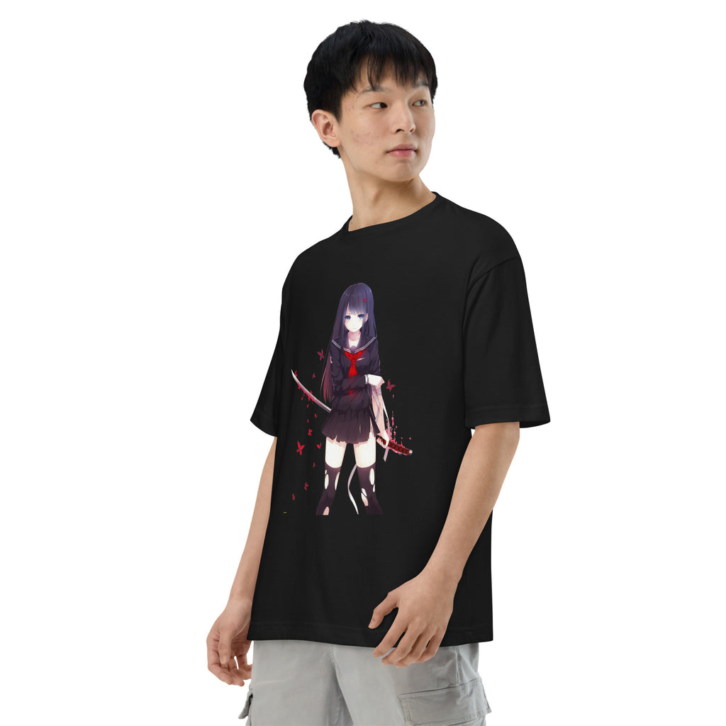 Kisara Tendo Unisex Oversized T-Shirt Black Bullet Anime Graphic Oversized Tees
