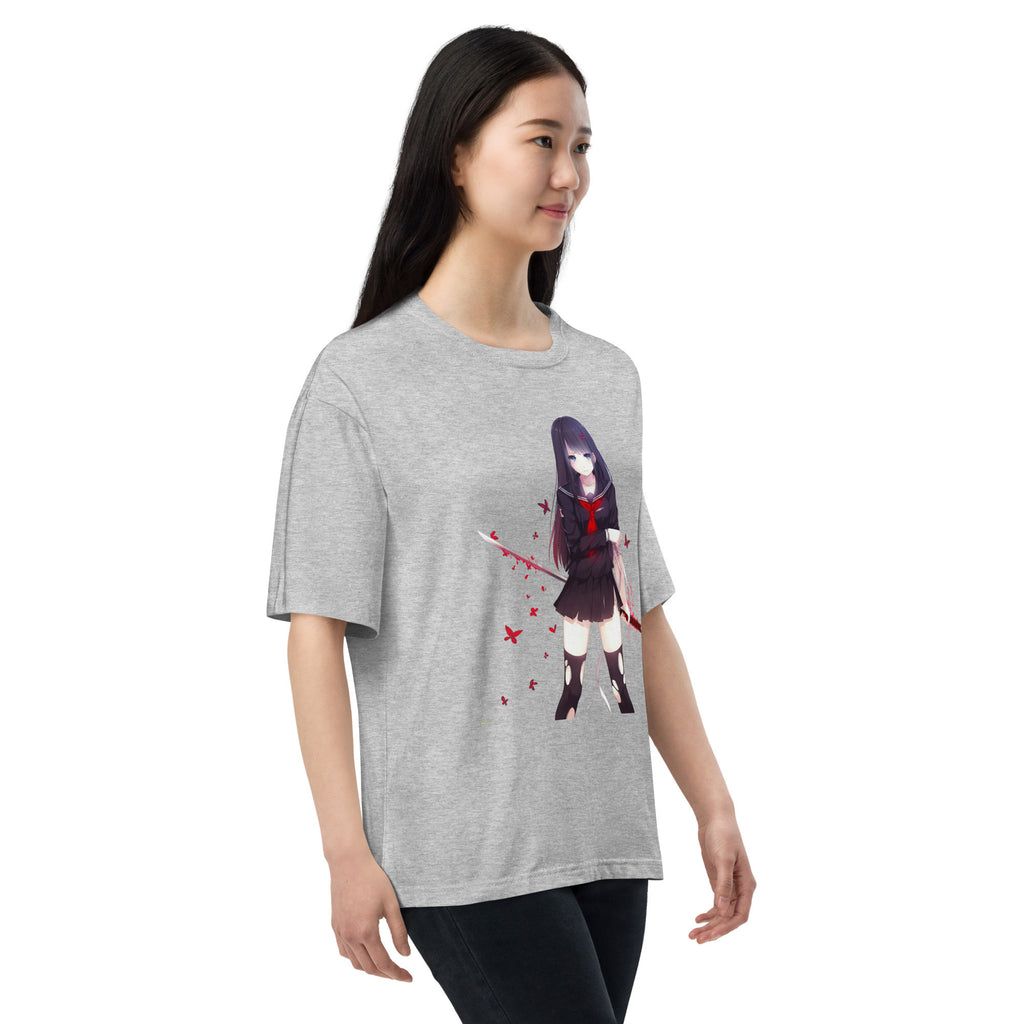 Kisara Tendo Unisex Oversized T-Shirt Black Bullet Anime Graphic Oversized Tees