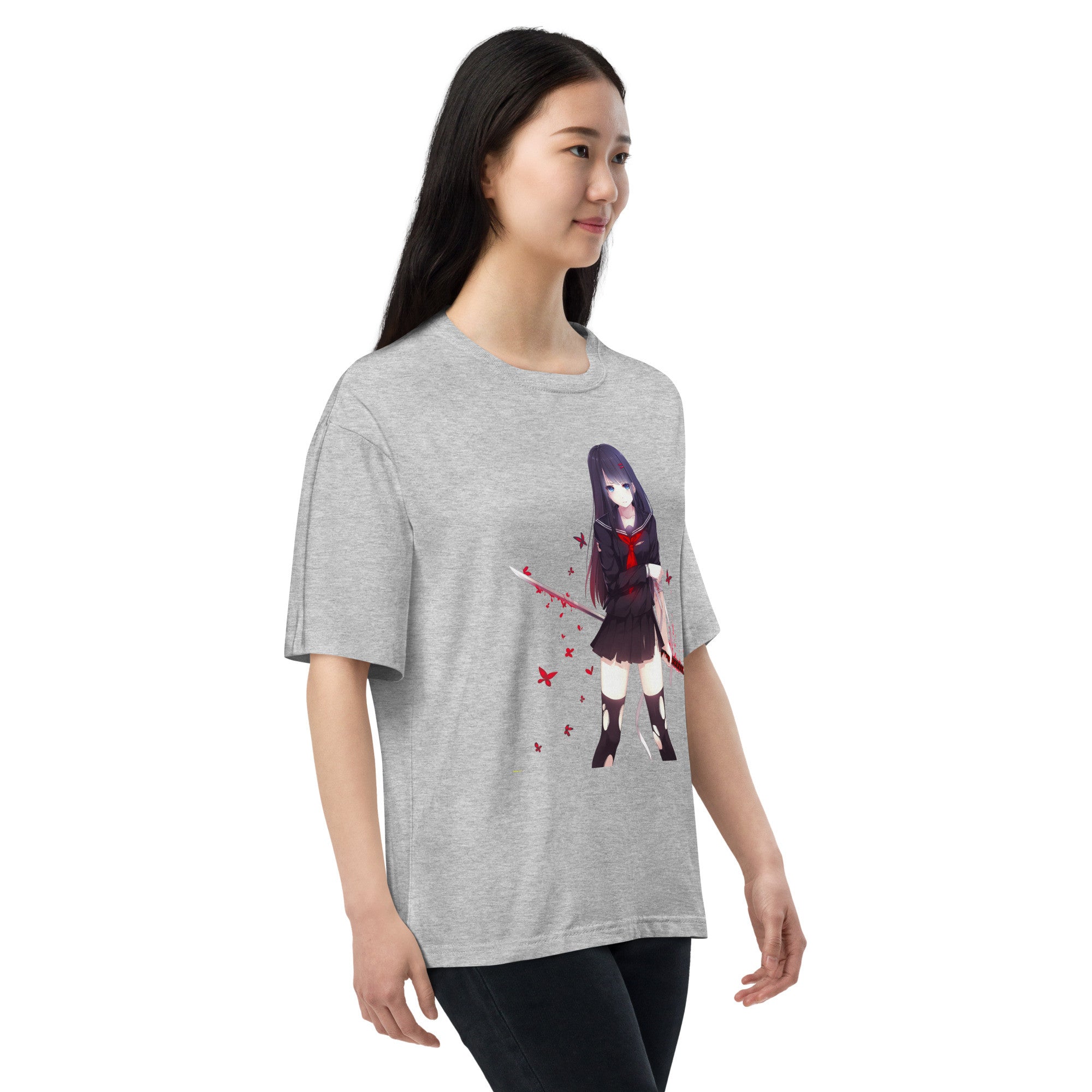 Kisara Tendo Unisex Oversized T-Shirt Black Bullet Anime Graphic Oversized Tees
