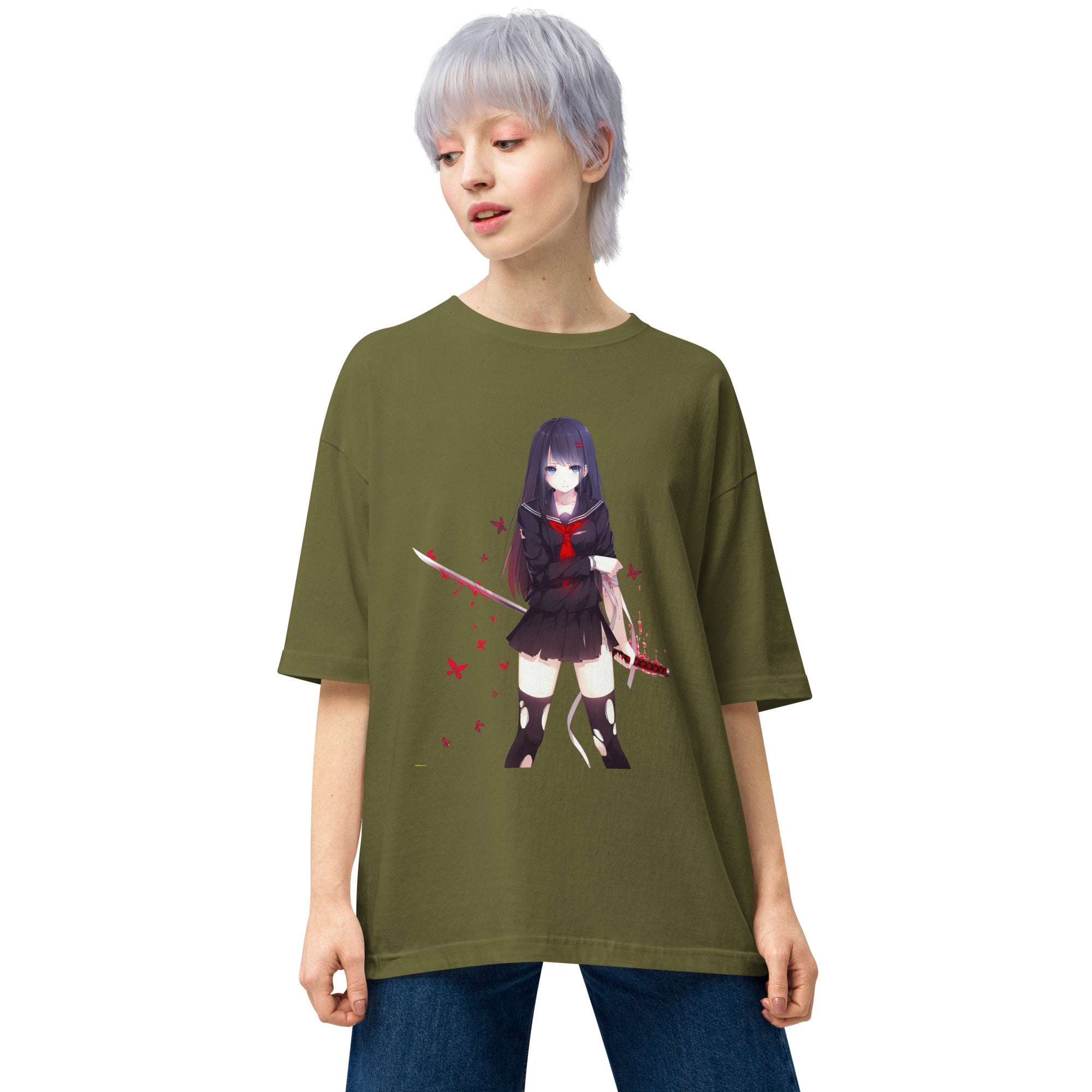 Kisara Tendo Unisex Oversized T-Shirt Black Bullet Anime Graphic Oversized Tees