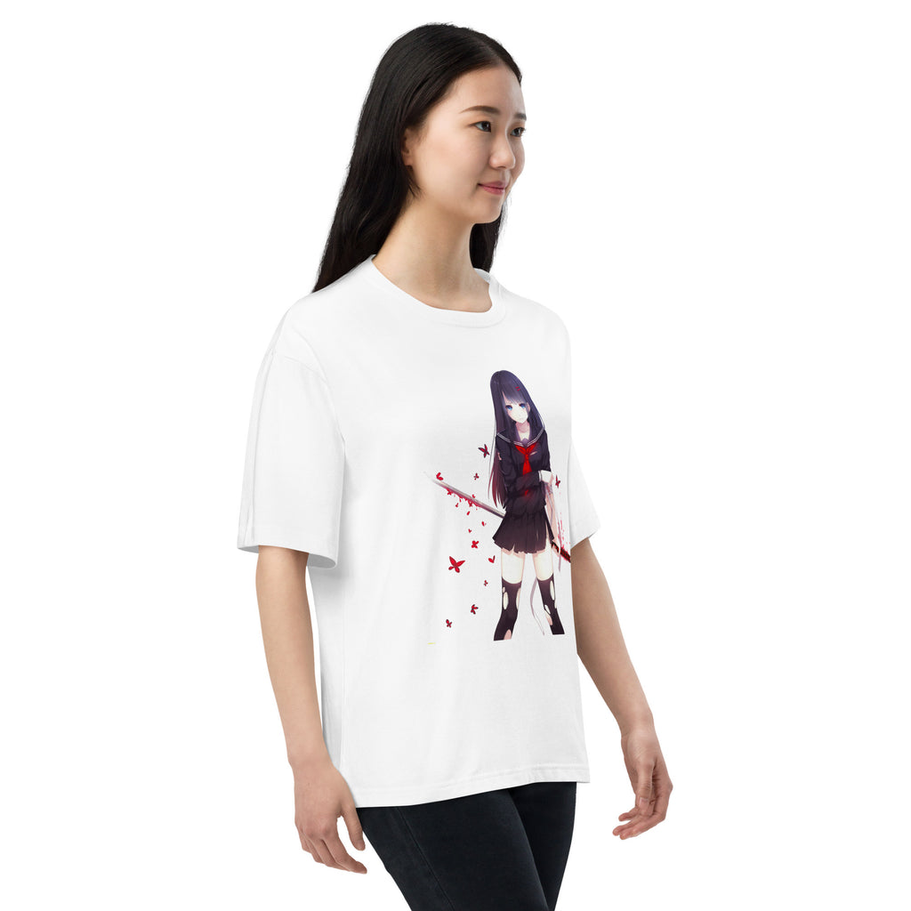 Kisara Tendo Unisex Oversized T-Shirt Black Bullet Anime Graphic Oversized Tees